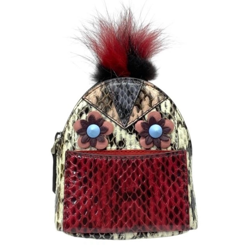 Fendi Monster Backpack with Fur Accent Bag Charm - Picture 1 of 3